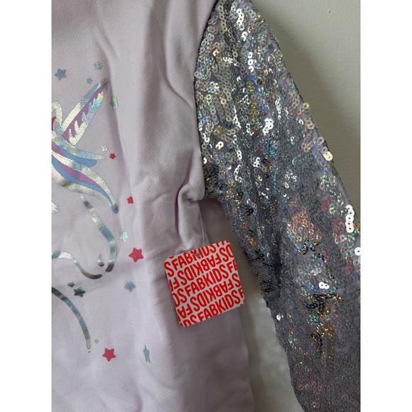 FABKIDS Girls' Unicorn Sequin Sweatshirt – Size Large (10/12) – NWT - Picture 4 of 5